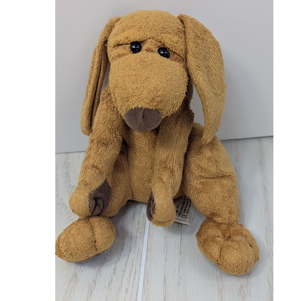 Manhattan Toy Plush Clarence Ragtails Puppy Dog Tan Brown vintage
